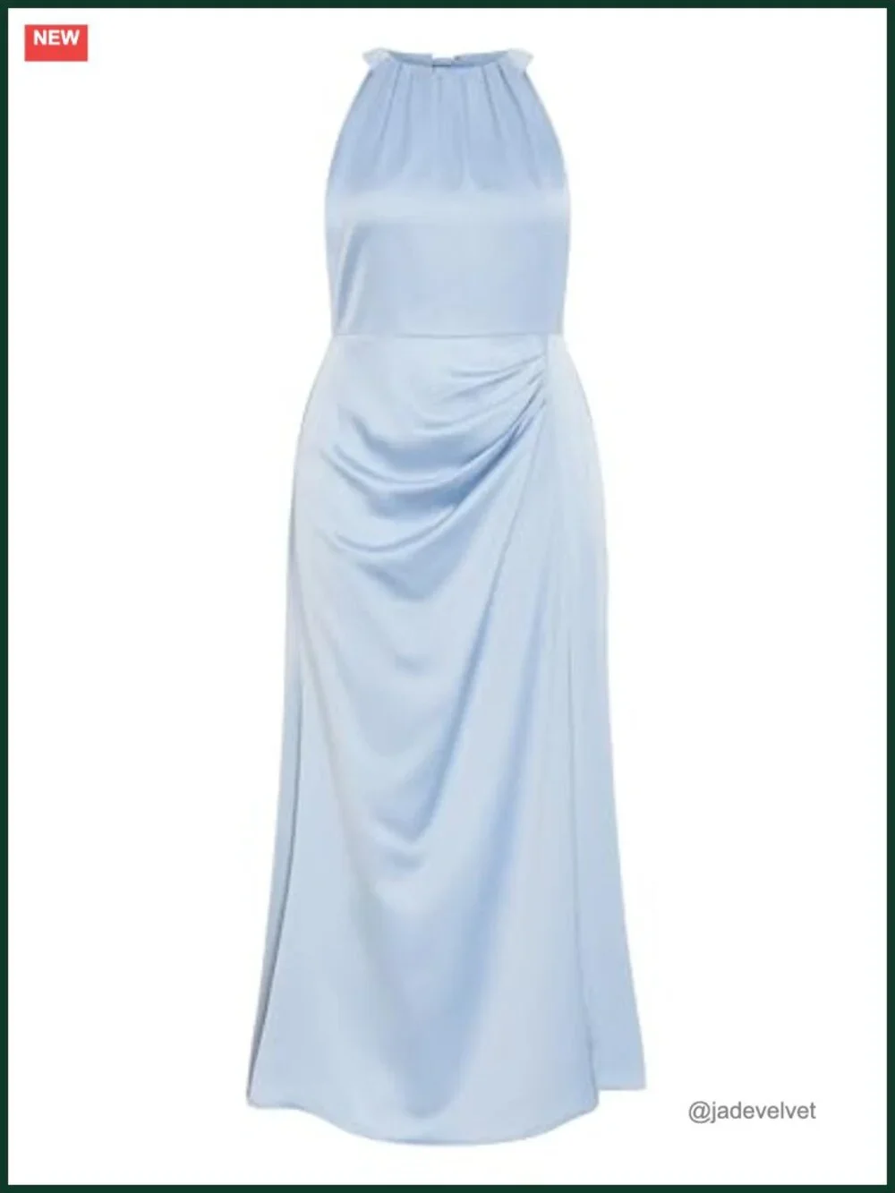 Plus Size Halter Neck Maxi Cocktail Dress with Front Split